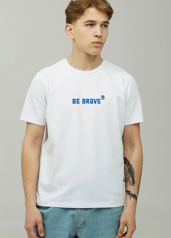 Белая футболка be brave с коротким рукавом Gen