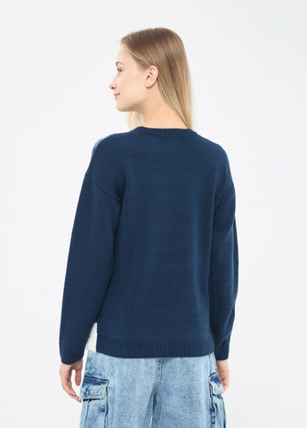 Темно-синій зимовий светр жін Terranova