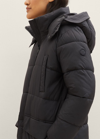 Черная зимняя куртка-пуховик Tom Tailor