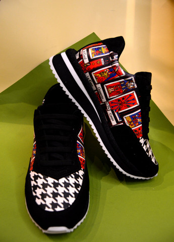 Кросівки жіночі шкіра/замша з картами таро Чорний Magza чорні (267577904)