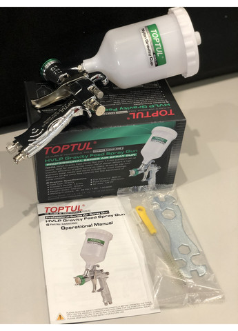Профессиональный краскопульт HVLP ВП бачок 600мл, 1,4мм TOPTUL (267657249)