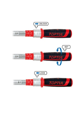 Динамометрический ключ моментный 3/8"x340мм 10-60Nm TOPTUL (267655302)