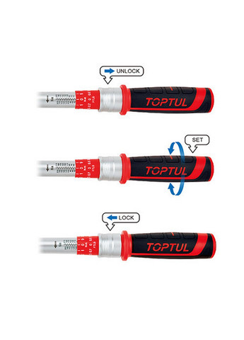 Динамометричний ключ 1/2"x525мм 40-210Nm TOPTUL (267656326)