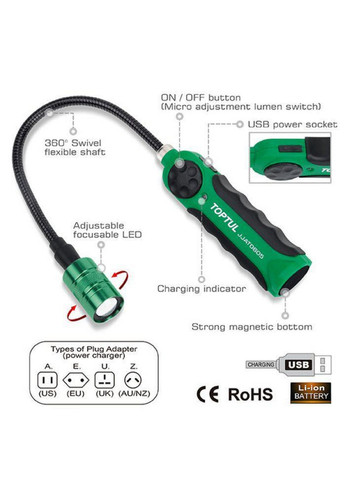Ліхтар гнучкий світлодіодний TOPTUL (267658311)