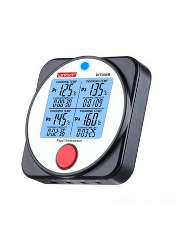 Термометр харчовий електронний 4-х канальний Bluetooth -40-300°C Wintact (267658583)