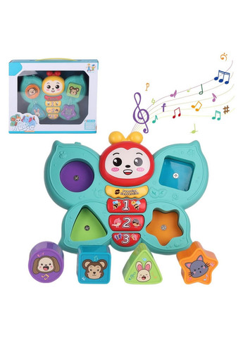 Дитяча іграшка-сортер "Метелик" з музикою 21х26х6,6 см Bambi (267658683)