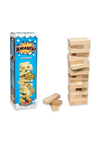 Развлекательная игра "Джанга", 54 бруска, деревянная, на украинском языке 28х8х8 см Strateg (267654942)