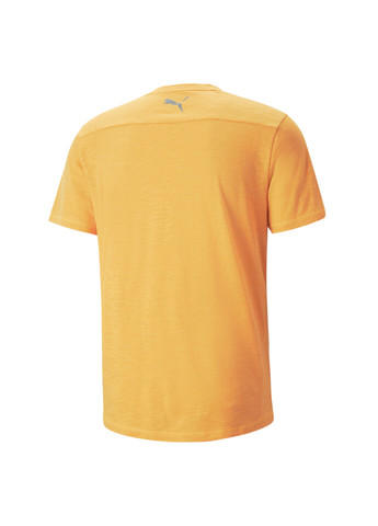 Оранжевая футболка performance logo short sleeve running tee men Puma