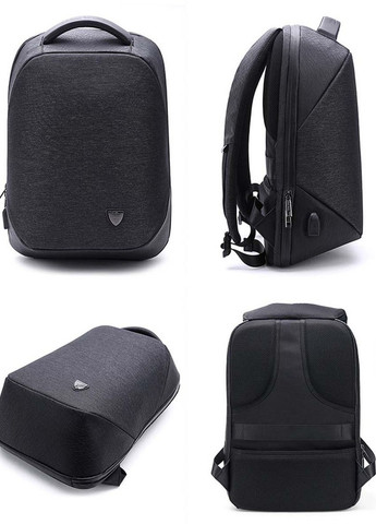 Рюкзак городской B00193 с USB для ноутбука 15,6" объем 22л. Черный (AH-B00193-2950) Arctic Hunter (267577790)