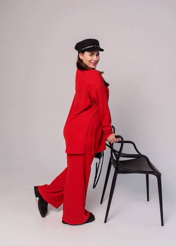 Красный костюм комфорт L/XXL в рубчик. Maritel' (260738711)
