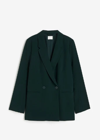 Темно-зеленый женский жакет H&M однотонный - всесезон