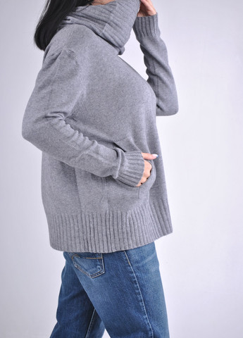 М'ятний демісезонний светр з хомутом Wool & Cashmere