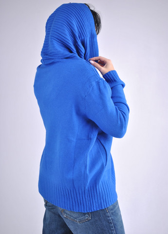 Синій демісезонний светр з хомутом Wool & Cashmere