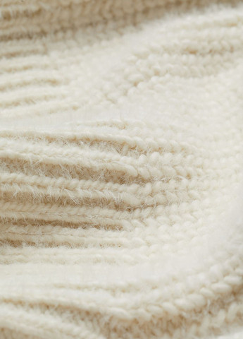 Білий зимовий светр з високим коміром білий повсякденний зима пуловер H&M