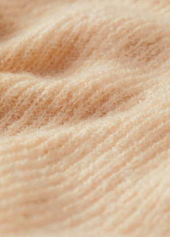 Світло-бежевий демісезонний светр оверсайз із змішаної вовни світло-бежевий повсякденний демісезон пуловер H&M