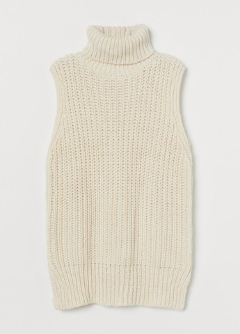 Жилет-свитер с водолазкой Молочный Повседневный Демисезон H&M (267649536)