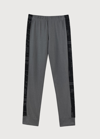 Черная всесезон пижама (лонгслив, штаны) C&A