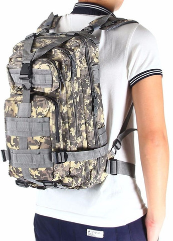 Тактический штурмовой военный рюкзак Armour Tactical М25 Oxford 600D (с системой MOLLE) 20-25 литров Серый Пиксель No Brand m25 (267729143)