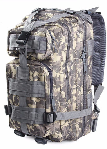 Тактичний штурмовий військовий рюкзак Armour Tactical М25 Oxford 600D (з системою MOLLE) 20-25 літрів Сірий Піксель No Brand m25 (267729143)