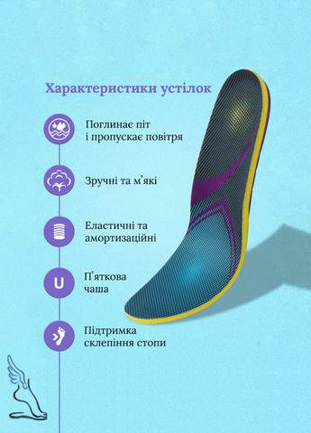 Ортопедичні устілки для бігу і активних занять спортом на каркасній основі No Brand (267810529)