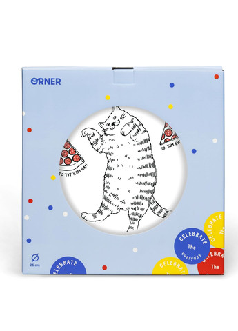 Тарілка "Кіт з піцею" Orner (267727492)