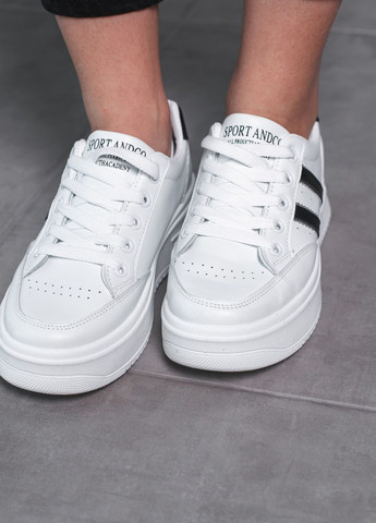 Білі осінні кросівки жіночі countess 3480 37 розмір 23,5 см білі Fashion