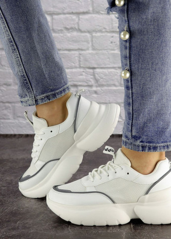 Білі жіночі кросівки choe 1583 37 розмір 24 см білі Fashion