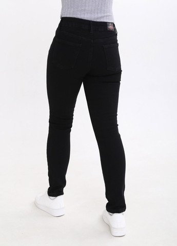 Джинсы женские черные утепленные на флисе узкие Americano RITT - (267749580)