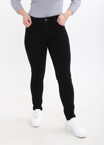 Джинсы женские черные утепленные на флисе узкие Americano RITT - (267749580)
