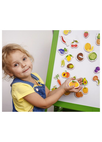 Набор магнитов "Мой мир. Фрукты, Овощи" VT3106-11 (укр) Vladi toys (267966242)