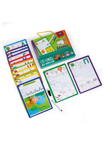 Картки з маркером "Готуємось до школи: Абетка"VT5010-21 (укр) Vladi toys (267966220)