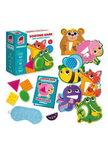 Гра-сортер з дерев'яними фігурами Звірята RW4204 Roter Kafer (267966260)