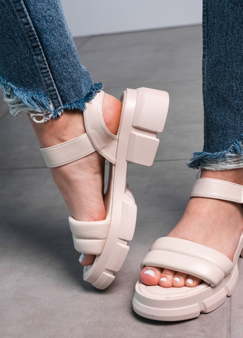 женские сандалии tubby 3635 37 размер 24 см бежевые Fashion