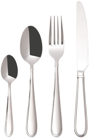 Комплект столовых приборов M&W серебряного цвета для кафе, ресторанов дома REMY-DECOR (267897161)
