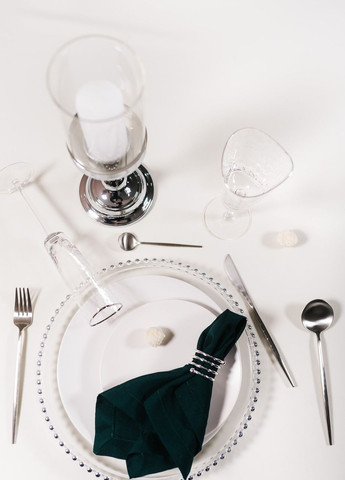 Набор столовых приборов серебряного цвета из нержавейки 4 предмета для ресторанов кафе и дома REMY-DECOR porto (267897148)