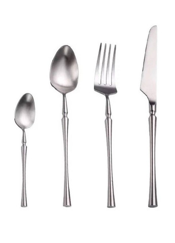 Набір столових приборів срібного кольору з нержавіючої сталі на 4 предмети для ресторанів будинку REMY-DECOR innsbruck (267897126)