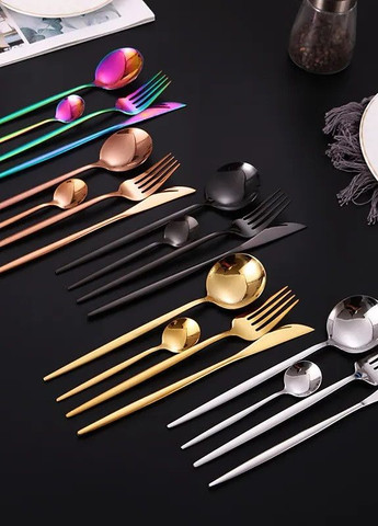 Набор столовых приборов цвета розовое золото из нержавеющей стали на 4 предмета REMY-DECOR Porto-Light (267897095)
