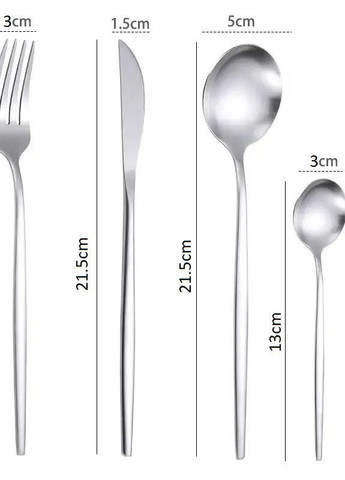 Набір столових приборів з паличками для їжі на 2 особи срібного кольору з нержавіючої сталі REMY-DECOR porto (267897134)