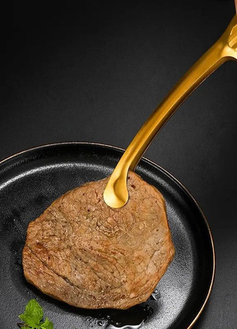 Щипці кухонні для м'яса золотого кольору металеві гриль щипці для барбекю та салатів REMY-DECOR (267897160)