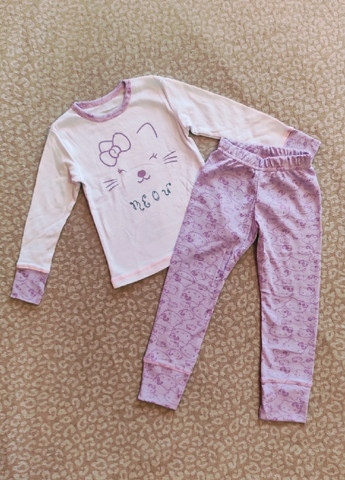 Комбинированная всесезон пижама для девочек hello kitty кофта + брюки Фламинго
