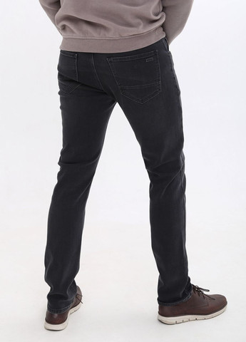 Темно-серые зимние слим джинсы мужские темно-серые утепленные на флисе слим Slim FRANCO BENUSSI