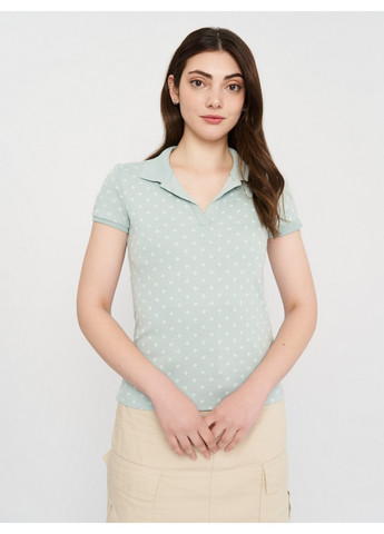 Женская светло-серая футболка поло C&A однотонная