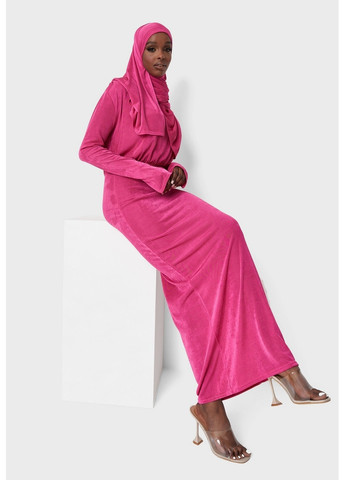 Темно-розовое вечернее платье Missguided однотонное