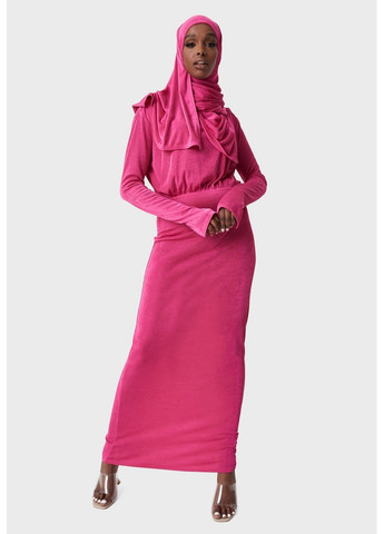 Темно-рожева вечірня сукня Missguided однотонна