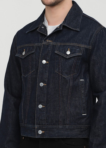 Темно-синяя демисезонная джинсовая куртка Weekday