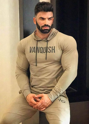 Коричневый демисезонный модный спортивный костюм VQH