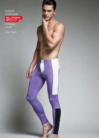 Фиолетовые демисезонные теплые спортивные штаны SuperBody