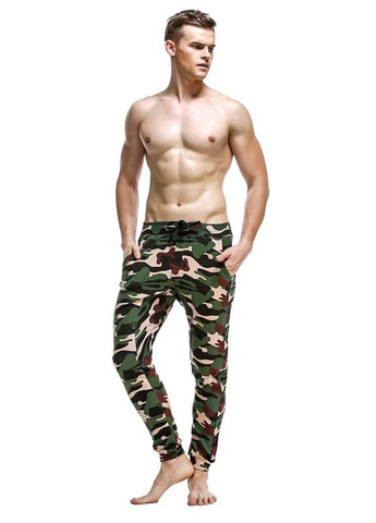 Комбинированные демисезонные мужские штаны хаки Seobean