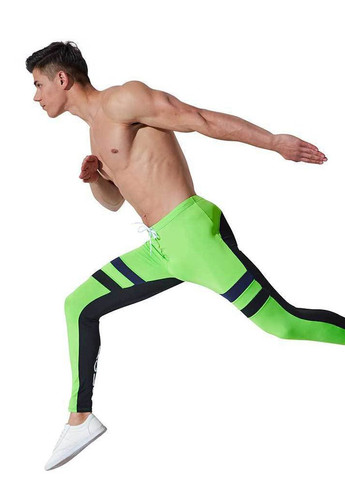 Зеленые демисезонные стильные спортивные штаны AQUX