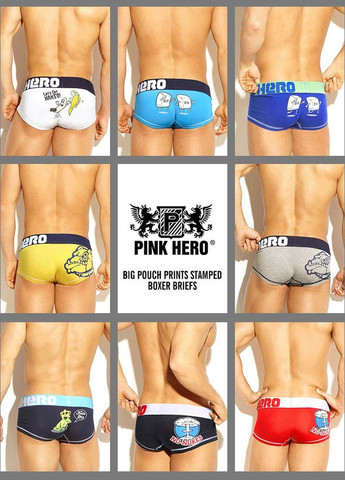 Мужские черные трусы Pink Hero (267928804)